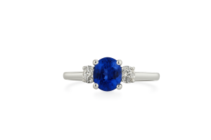18KW TANAZNITE OVAL RING