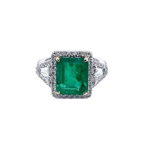 14KWY EMERALD OCTAGON RING