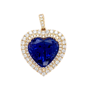 14KY TANZANITE HEART SHAPE PENDANT