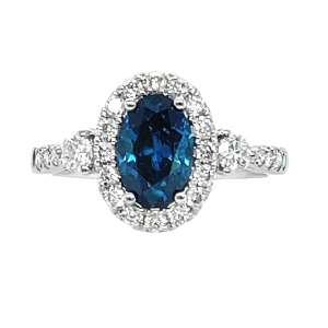 14KW BLUE DIAMOND RING