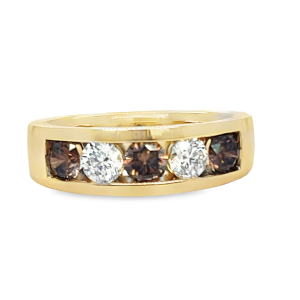 14KY BROWN DIAMOND RING