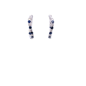 14KW SAPPHIRE HOOP EARRING