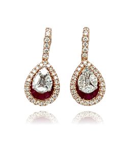 18KR RUBY EARRING
