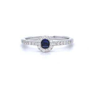 18KW SAPPHIRE RING