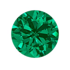 Emerald 1.25 mm Round Diamond Cut Stone