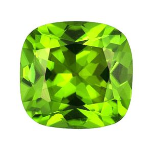 Peridot 6x6 mm Cushion Cut Stone