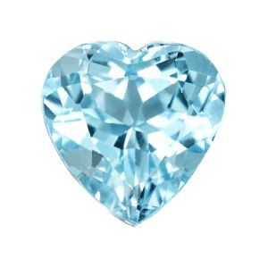 Sky Blue Topaz 7x7 mm Heart Shape Cut Stone