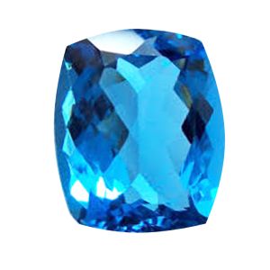 Swiss Blue Topaz 10x8 mm Cushion Cut Stone