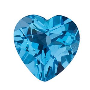 Swiss Blue Topaz 4.00 mm Heart Shape Cut Stone