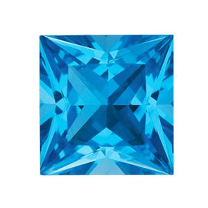 Swiss Blue Topaz 4.00 mm Square Cut Stone