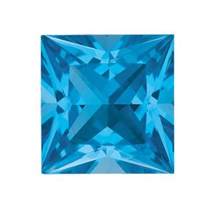 Swiss Blue Topaz 8x8 mm Square Cut Stone