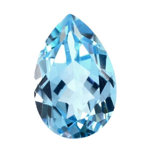 12X16 MM Pear Top Quality Lab Created London Blue Topaz Cut Loose Gemstone P-843